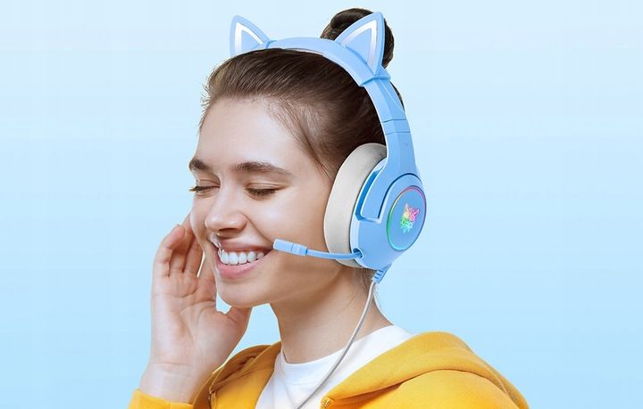 ONIKUMA GAMINGOWE SŁUCHAWKI PRZEWODOWE NAUSZNE K9 Z KOCIMI USZAMI 2,2M zdjęcie 2