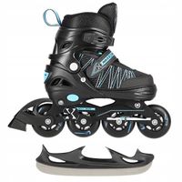 NILS ŁYŻWOROLKI 2W1 BLACK/BLUE M(35-38) NH11912 ROLKI ŁYŻWY REGULOWANE