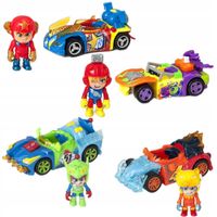 T-RACERS TURBO WHEEL 4 AUTKA NIESPODZIANKI 4 FIGURKI ZESTAW SERIA 1 + 2