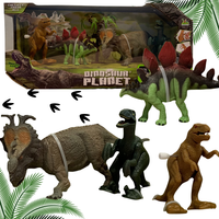 Zestaw 4 Dinozaury Zestaw Dinozaurów Do Zabawy Jeden Nakręcany Drzewko