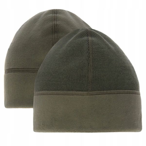 CZAPKA ZIMOWA WOJSKOWA WP WZ.420Z-MON Wełna MERINO Dwustronna Olive zdjęcie 1