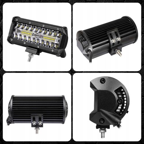 ZESTAW LAMPA ROBOCZA HALOGEN SAMOCHODOWY QUAD 2x 120W MOCNY LED CREE IP68 na Arena.pl