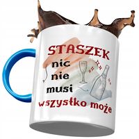 Kubek Błękitny Dla Stanisława Staszka Kolegi Męża Z Nadrukiem Ze Zdjęciem