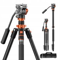 K&F Concept statyw kamerowy 200cm z głowicą fluidową i monopodem