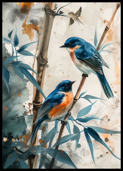 Plakat 50x70cm Trzy Ptaki zdjęcie 2