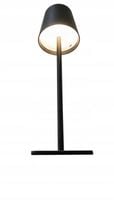 LAMPA STOŁOWA METAL 36 CM CZARNA NA AKUMULATOR Z ŁADOWANIEM USB-C