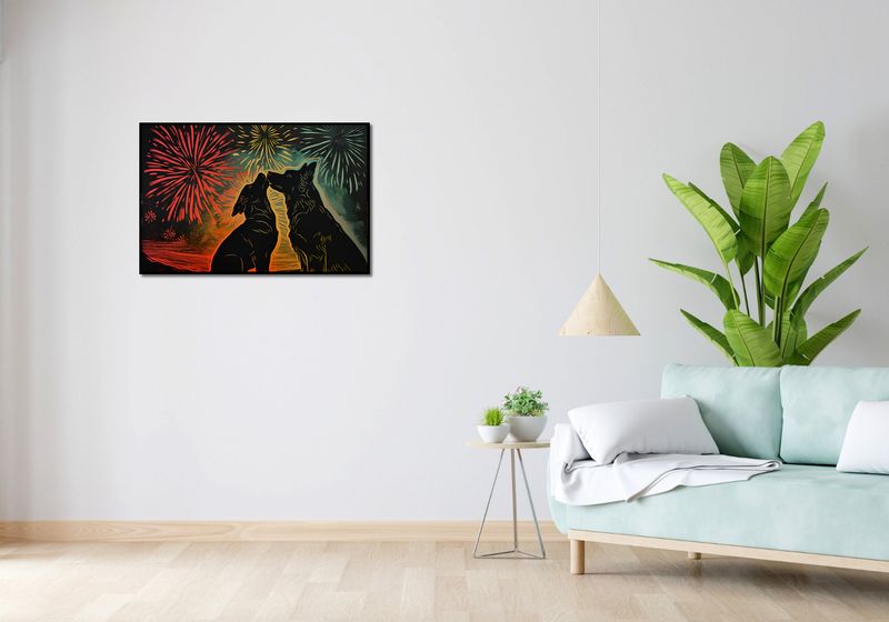 Plakat 86,4x56,8cm Psi Uścisk zdjęcie 4