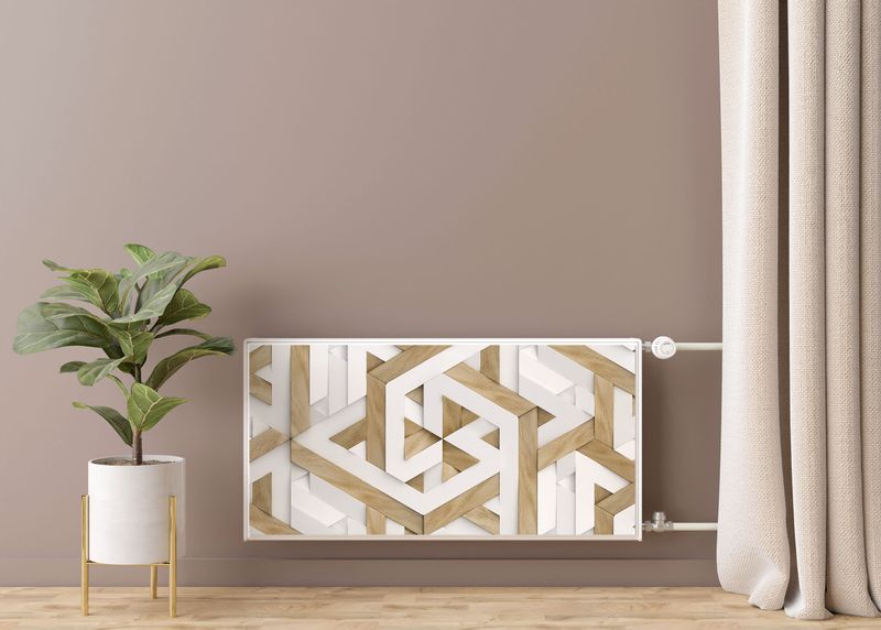 Osłona MAGNETYCZNA Na Kaloryfer Abstrakcja Mozaika Drewno 90cm x 60cm zdjęcie 7