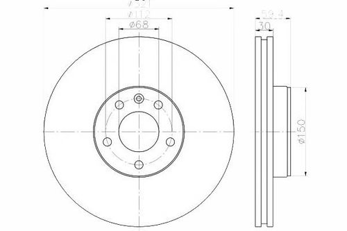 92132305 TARCZA HAM. VW P. A6 04- 321MM na Arena.pl
