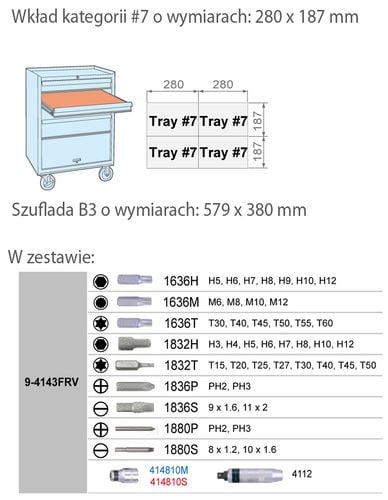 wkrętak udarowy + bity 5/16 43części - ky9-4143frv na Arena.pl