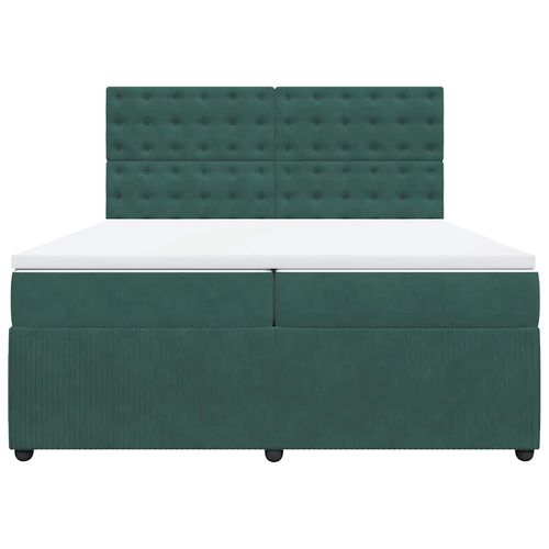 Łóżko kontynentalne z materacem, zielone, aksamit, 200x200 cm na Arena.pl