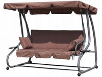 Huśtawka ogrodowa rozkładana Brązowa