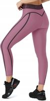 Legginsy Damskie Sportowe Do Jogi Z Wysokim Stanem Kryjące Różowe M