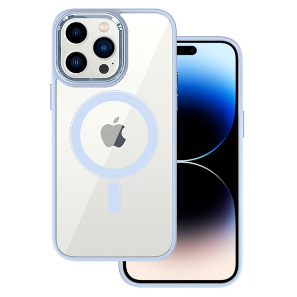 Tel Protect Magnetic Clear Case do Iphone 15 Pro Max Jasnoniebieski zdjęcie 1