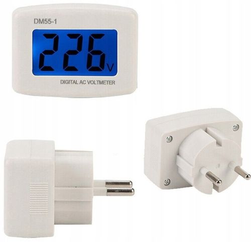 Cyfrowy woltomierz tester miernik napięcia w sieci w gniazdku AC 80-300V na Arena.pl