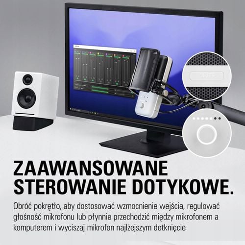Mikrofon Studyjny Elgato Wave:3 White Pojemnościowy USB-C Stream Dla Graczy na Arena.pl