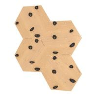 Ścianka wspinaczkowa sześciokątna 4x drewno płyta + 20 czarnych uchwytów