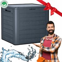 Mała Skrzynia Ogrodowa Kufer Balkonowy Domowy Pojemny Szary Mały ANTRACYT