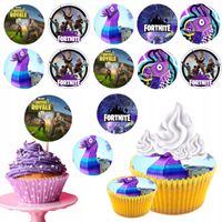 OPŁATEK na BABECZKI MUFFINKI zestaw na urodziny 12szt. - FORTNITE GRY