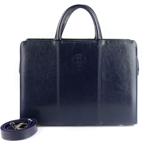 512 Damski skórzany kuferek mały - granat KEMER na Arena.pl