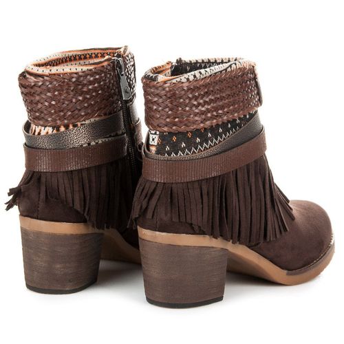 Zamszowe Botki Boho r.39 na Arena.pl