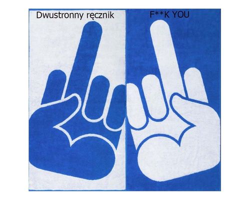 Ręcznik środkowy palec na Arena.pl