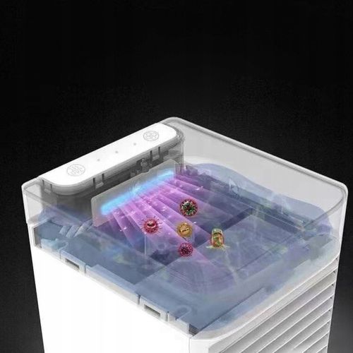PRZENOŚNY MAŁY KLIMATYZER USB NA WODĘ i LÓD 3W1 KLIMATOR DO DOMU WENTYLATOR na Arena.pl