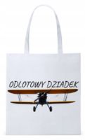 Dla Dziadka Na Prezent Torba Eco Biała Shopper Z Nadrukiem Ze Zdjęciem