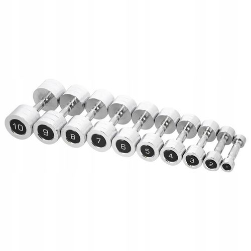 HMS Zestaw Hantle Hantelki Chromowane Do Ćwiczeń Treningu Siłowego 2x3 kg na Arena.pl