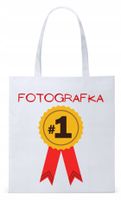 Dla Fotografa Fotografki Torba Eco Biała Shopper Z Nadrukiem Ze Zdjęciem