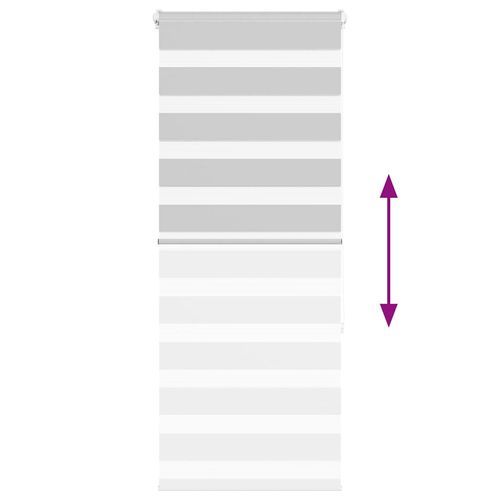 Roleta zebra, jasnoszara, szerokość tkaniny 60,9 cm, poliester na Arena.pl