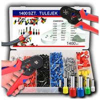 PRASKA ZACISKARKA DO TULEJEK 0.25-10mm² 1400 szt. NAJWIĘKSZY ZESTAW