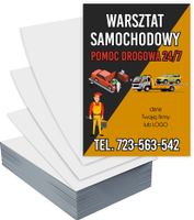 Ulotki A6 reklamowe firmowe WARSZTAT GOTOWY PROJEKT GRATIS 1000 szt