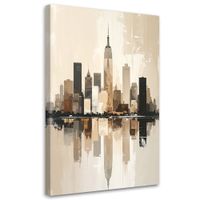 Obraz do salonu jadalni, Abstrakcyjna panorama miasta nowoczesna