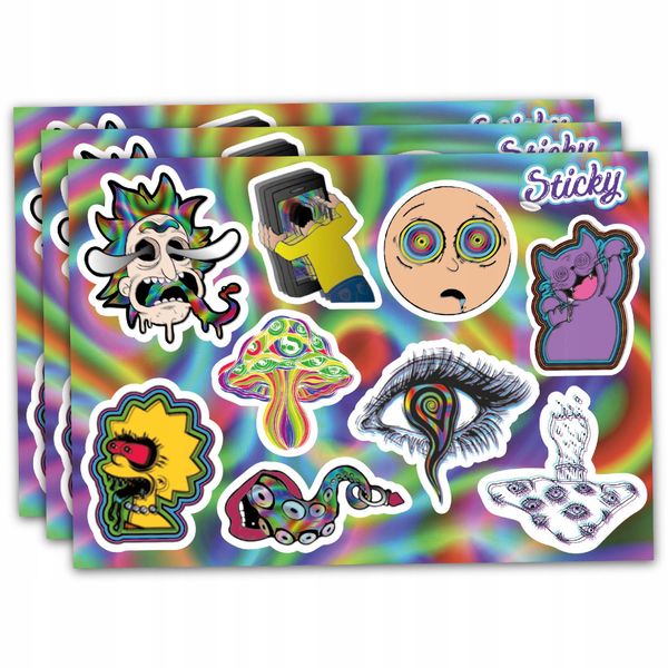 Naklejki na rower kask PSYCHO 10 szt zdjęcie 1