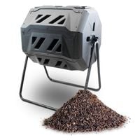 19136 Kompostownik ogrodowy Bituxx na stojaku 2 komory 160L obrotowy