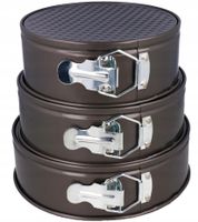 3x tortownica 22cm 20cm 18cm Blacha do pieczenia FORMA