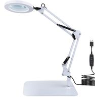 Lampa ring pierścieniowa z lupą biała na USB