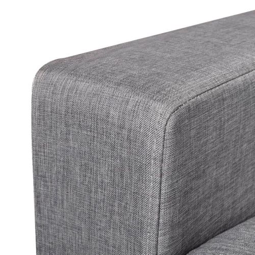 Sofa 2-Osobowa, Materiałowa, Jasnoszara na Arena.pl