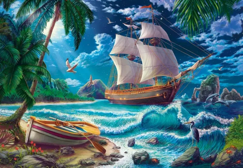 Puzzle 1500 elementów. Pierwsza noc na Nowej Ziemi zdjęcie 2
