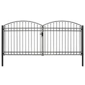 Brama ogrodzeniowa, podwójna, zaokrąglona, stal, 400x200 cm