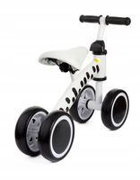 Biały rowerek jeździk pchacz dla dzieci Zebra. Pierwszy rowerek od 1 roku