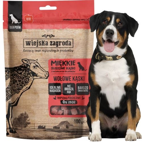 przysmaki dla psa wiejska zagroda miękkie suszone kąski wołowina 100g na Arena.pl