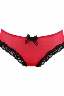 Figi Hot Heart z Wycięciami Na Pośladkach Poupee Marilyn RED/BLACK XL