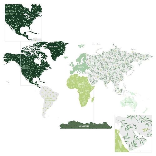 Naklejka Mapa Świata DK339 L na Arena.pl