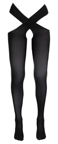 cottelli legwear pończochy czarne z paskami biodrowymi s/m na Arena.pl