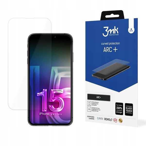 2x Folia ochrona na ekran iPhone 15 3mk ARC+ zdjęcie 1