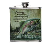 Piersiówka ze Stali Nierdzewnej 7 OZ Pstrąg Gentelo Metalowa