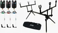 STANOWISKO KARPIOWE ROD POD 3 WĘDKI+ 3x SYGNALIZATOR+ 3x SWINGER+ POKROWIEC