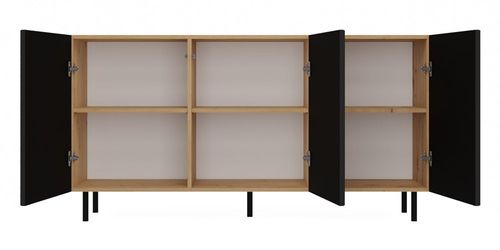 KOMODA KAMA 3 DRZWI SLIM ARTISAN/CZERŃ KOMPLET na Arena.pl